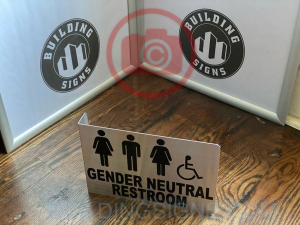 GENDER NEUTRAL RESTROOM HALLWAY SIGN (ALUMINUM SIGNS 7X10)