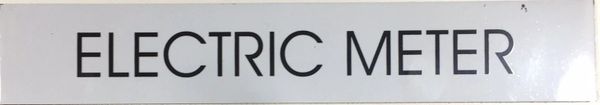 ELECTRIC METER SIGN- WHITE BACKGROUND