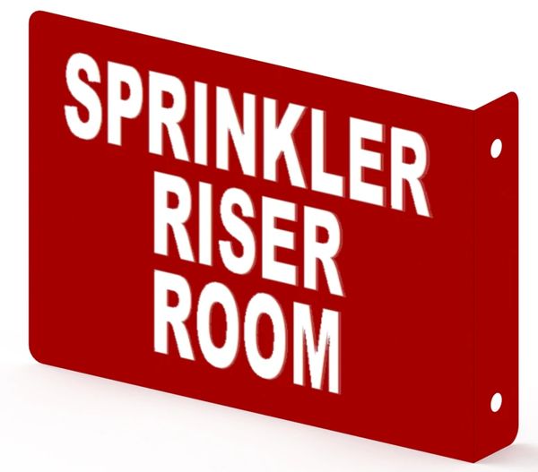 SPRINKLER RISER ROOM HALLWAY SIGN (ALUMINUM SIGNS 7X10)