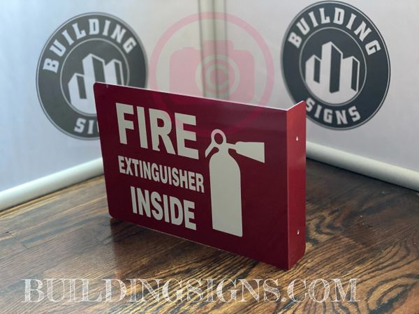 FIRE EXTINGUISHER INSIDE HALLWAY SIGN (ALUMINUM SIGNS 7X10)