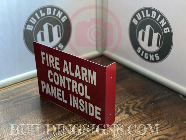 FIRE ALARM CONTROL PANEL INSIDE SIGN- 3D (ALUMINUM SIGNS 7X10)