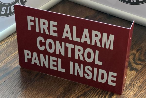 FIRE ALARM CONTROL PANEL INSIDE HALLWAY SIGN (ALUMINUM SIGNS 7X10)