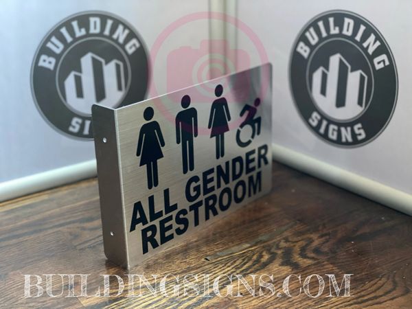 ALL GENDER RESTROOM HALLWAY SIGN (ALUMINUM SIGNS 7X10)