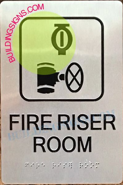 FIRE RISER ROOM SIGN (ALUMINUM SIGNS 6x9)