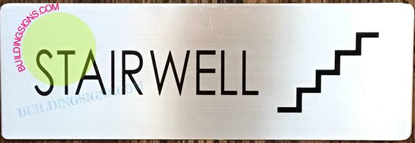 Stairwell Sign (ALUMINUM SIGNS 3x9)