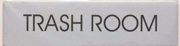 TRASH ROOM SIGN – WHITE BACKGROUND