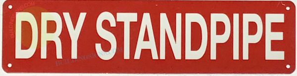 DRY STANDPIPE SIGN (ALUMINUM SIGNS 3X12)