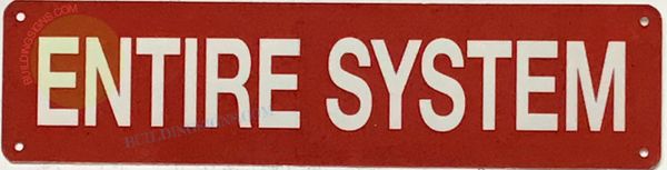 ENTIRE SYSTEM SIGN- RED (ALUMINUM SIGNS 3X12)