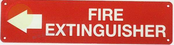 FIRE EXTINGUISHER LEFT SIGN (ALUMINUM SIGNS 3x12)