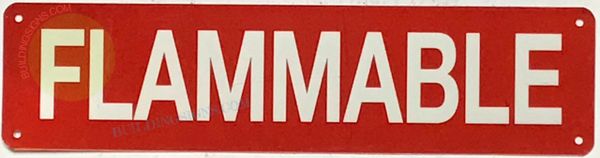 FLAMMABLE SIGN (ALUMINUM SIGNS 3x12)