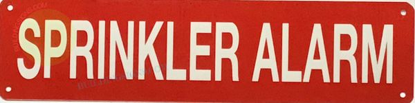 SPRINKLER ALARM SIGN (ALUMINUM SIGNS 3X12)