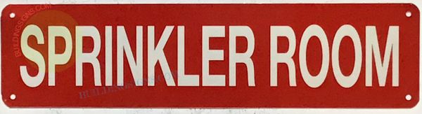 SPRINKLER ROOM SIGN (ALUMINUM SIGNS 3X12)