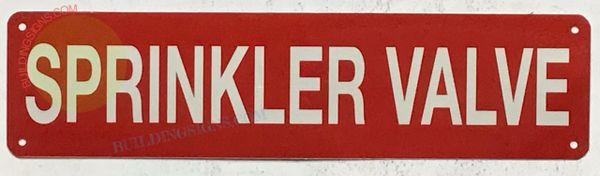 SPRINKLER VALVE SIGN (ALUMINUM SIGNS 3X12)