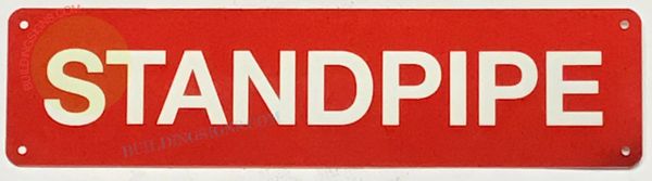 STANDPIPE SIGN (ALUMINUM SIGNS 3X12)