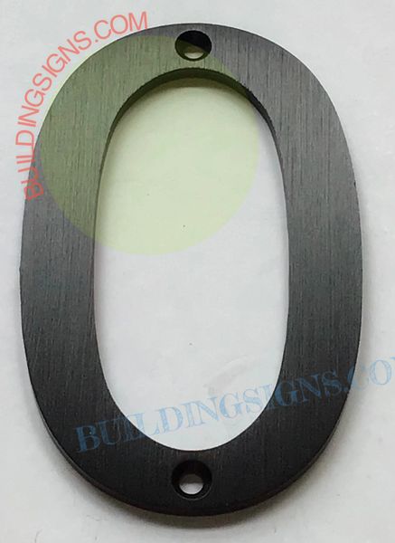 APARTMENT NUMBER SIGN 0 (3 INCH DOOR NUMBER LETTER BLACK)