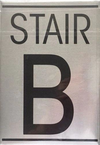 STAIR B SIGN – BRUSHED ALUMINUM