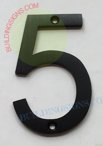 APARTMENT NUMBER SIGN 5 (3 INCH DOOR NUMBER LETTER BLACK)