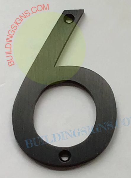 APARTMENT NUMBER SIGN 6 (3 INCH DOOR NUMBER LETTER BLACK)