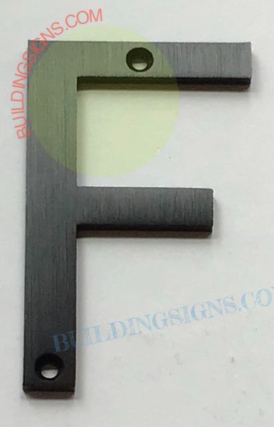 APARTMENT NUMBER SIGN F (3 INCH DOOR NUMBER LETTER BLACK)