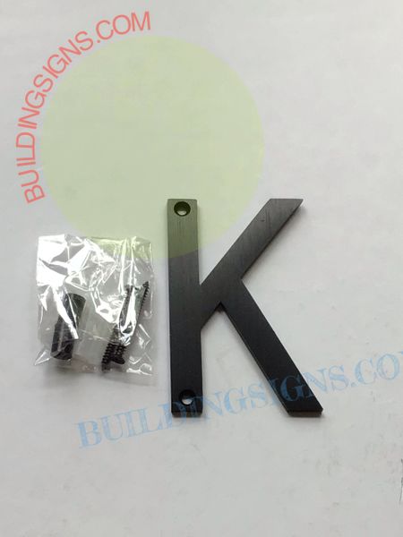 APARTMENT NUMBER SIGN K (3 INCH DOOR NUMBER LETTER BLACK)