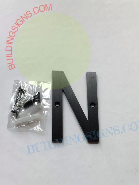 APARTMENT NUMBER SIGN N (3 INCH DOOR NUMBER LETTER BLACK)