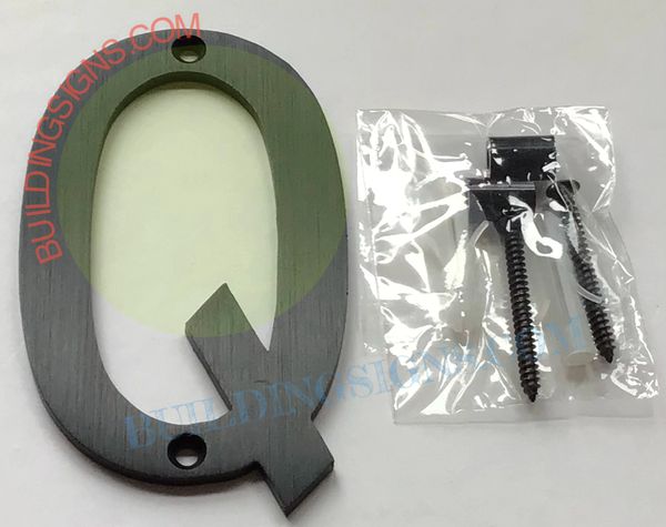 APARTMENT NUMBER SIGN Q (3 INCH DOOR NUMBER LETTER BLACK)