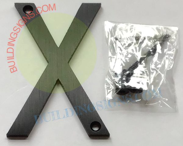 APARTMENT NUMBER SIGN X (3 INCH DOOR NUMBER LETTER BLACK)