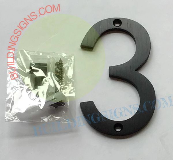 FLOOR NUMBER SIGN 3 (8 INCH FLOOR NUMBER LETTER BLACK)