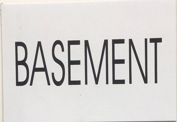 BASEMENT SIGN – WHITE BACKGROUND