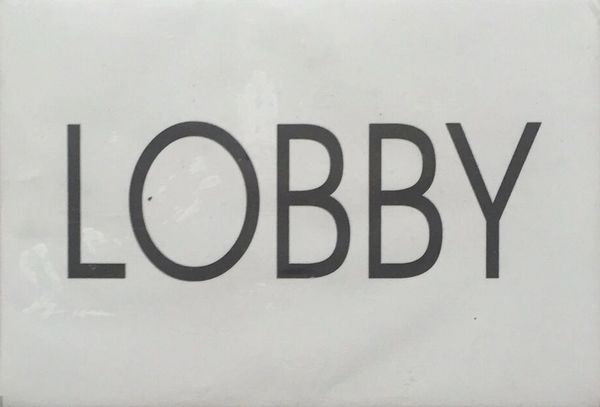 LOBBY SIGN - WHITE BACKGROUND