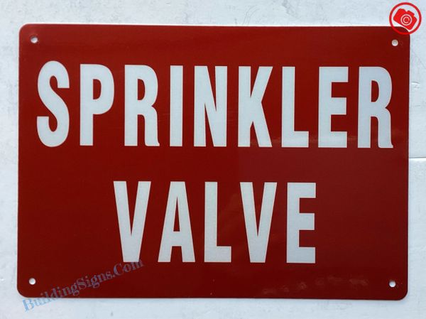 SPRINKLER VALVE SIGN (ALUMINUM SIGNS 7X10)