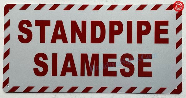 STANDPIPE SIAMESE SIGN (ALUMINUM SIGNS 6X12)