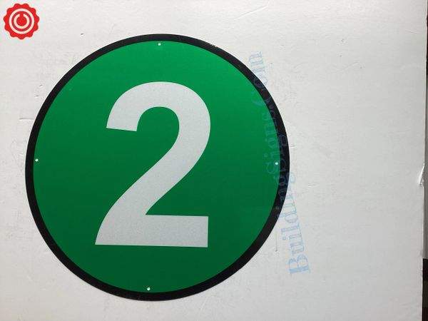 # 2 SIGN- NUMBER SIGN - 2 (ALUMINUM SIGNS 4X4)