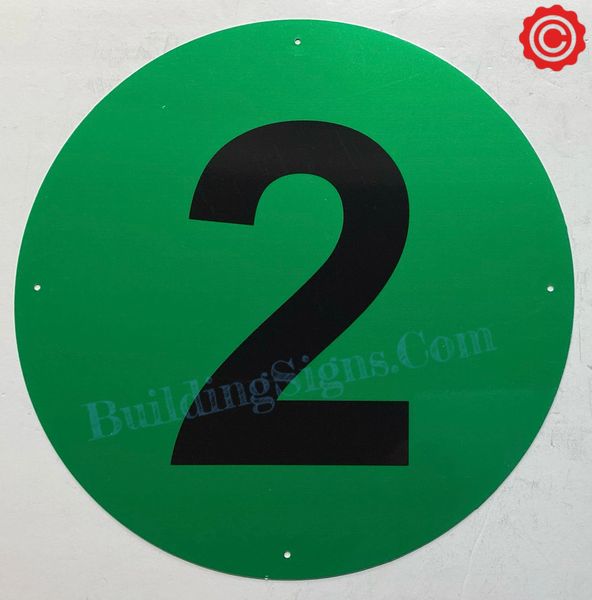 NUMBER 2 SIGN- NUMBER SIGN - 2 (ALUMINUM SIGNS 4X4)