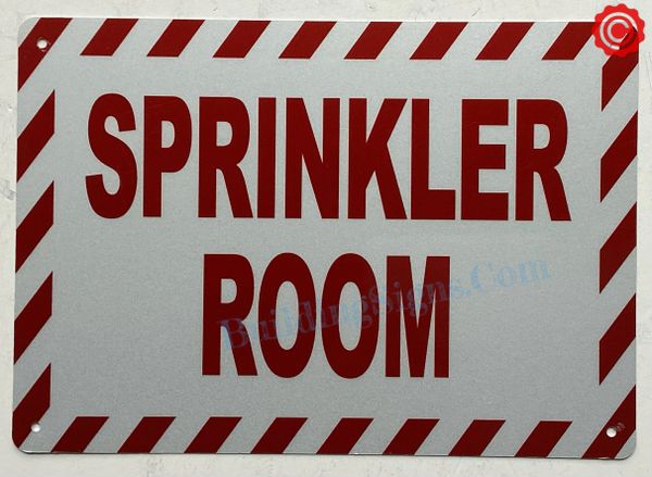 SPRINKLER ROOM SIGN (ALUMINUM SIGNS 7X10)