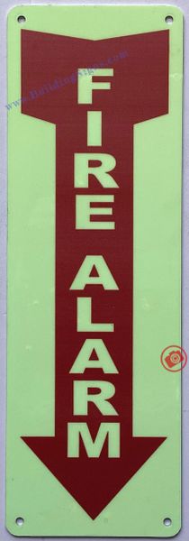 FIRE ALARM SIGN (ALUMINUM SIGNS 4x10)