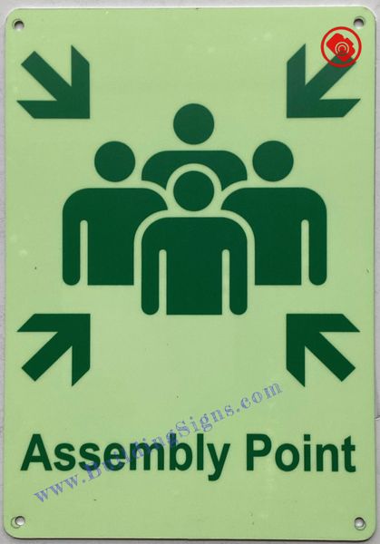 ASSEMBLY POINT SIGN (ALUMINUM SIGNS 10x12)