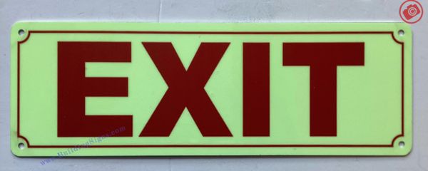 EXIT SIGN (ALUMINUM SIGNS 3.5X8)