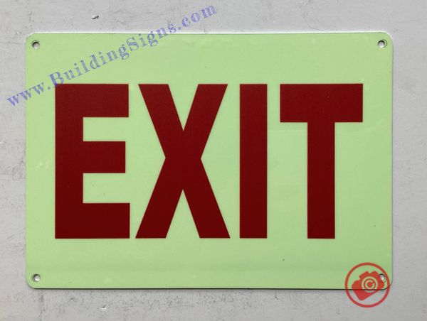 EXIT SIGN (ALUMINUM SIGNS 9X12