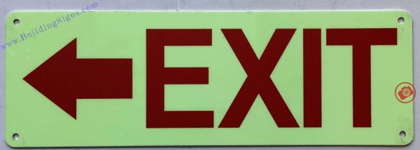 EXIT LEFT SIGN (Aluminum signs 4X12)