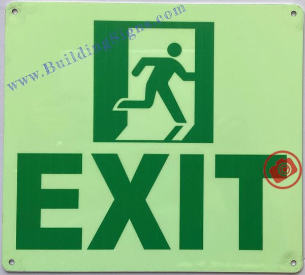 EXIT SIGN (ALUMINUM SIGNS 9 X 10)