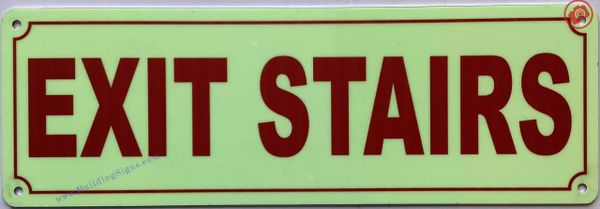EXIT STAIRS SIGN (ALUMINUM SIGNS 7X16)