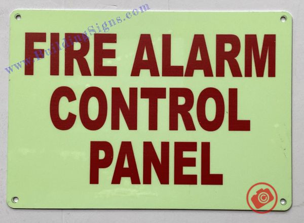 FIRE ALARM CONTROL PANEL SIGN (ALUMINUM SIGNS 7X10)