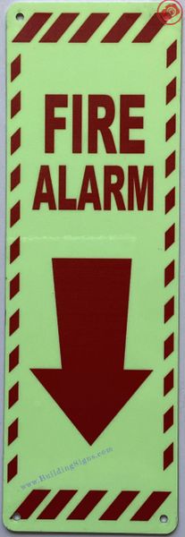 FIRE ALARM SIGN (ALUMINUM SIGNS 4x10)