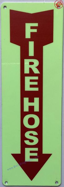 FIRE HOSE SIGN (ALUMINUM SIGNS 12X4)