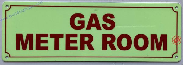 GAS METER ROOM SIGN (ALUMINUM SIGNS 2X7.75)