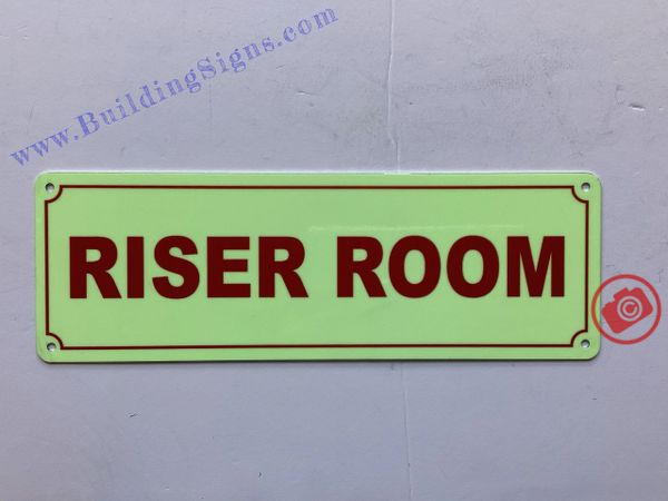 RISER ROOM SIGN (ALUMINUM SIGNS 4X12)