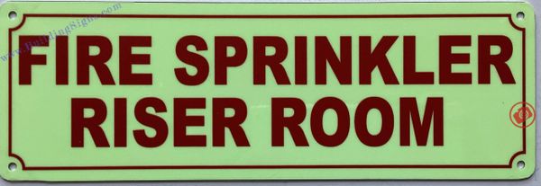 FIRE SPRINKLER RISER ROOM SIGN (ALUMINUM SIGNS 3X12)