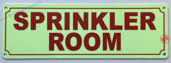 SPRINKLER ROOM SIGN (ALUMINUM SIGNS 2X6)