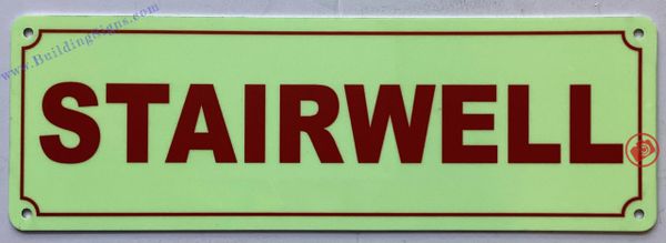STAIRWELL SIGN (ALUMINUM SIGNS 4x12)